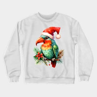 Christmas Tropical Bird Crewneck Sweatshirt